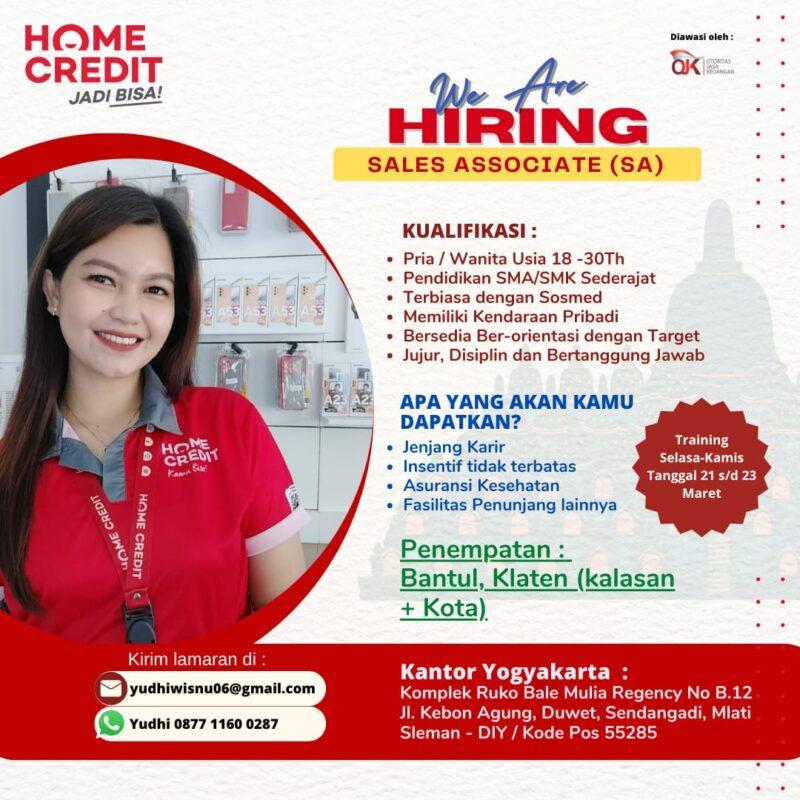 Lowongan Kerja Sales Associate Di PT. Home Credit Indonesia - LokerJogja.ID