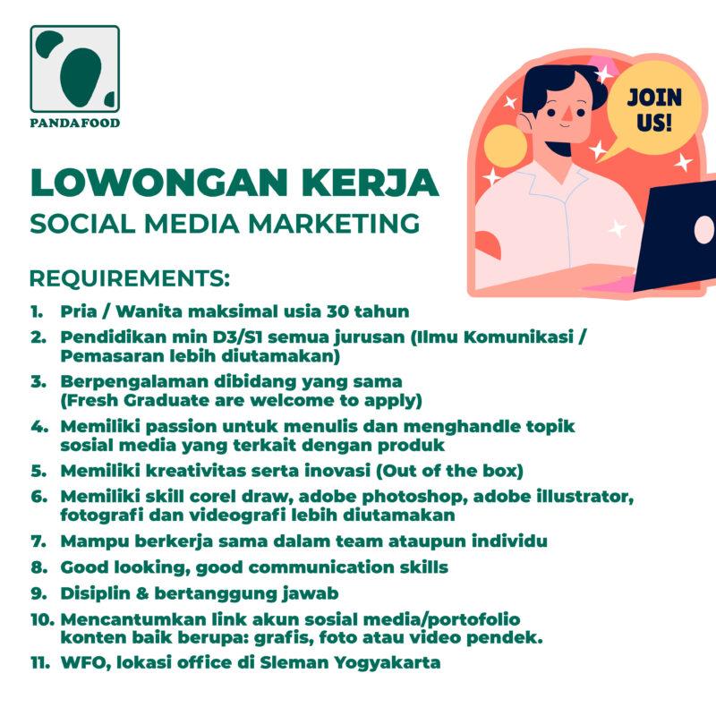 Lowongan Kerja Social Media Marketing Di Cv Panda Food Lokerjogja Id