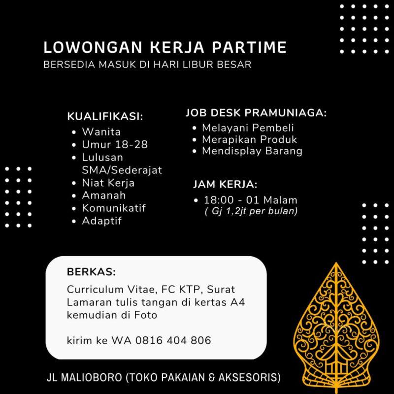 Lowongan Kerja Pramuniaga Di Toko Batik - LokerJogja.ID