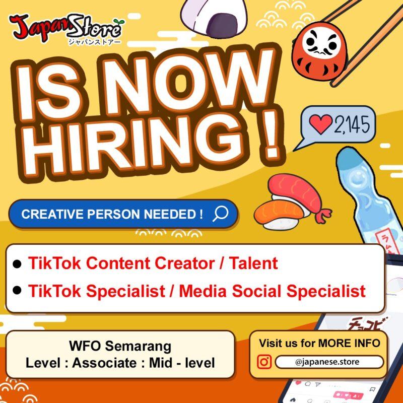 Lowongan Kerja Tiktok Content Creator/ Talent - Tiktok Spceilaist ...