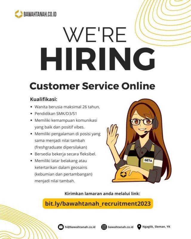 Lowongan Kerja Customer Service Online di PT. Bawah Tanah Solusindo ...