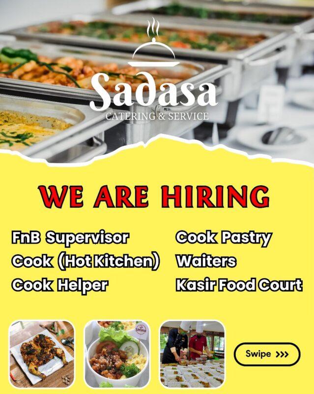 Lowongan Kerja FnB Supervisor - Cook (Hot Kitchen) - Cook Helper - Cook ...