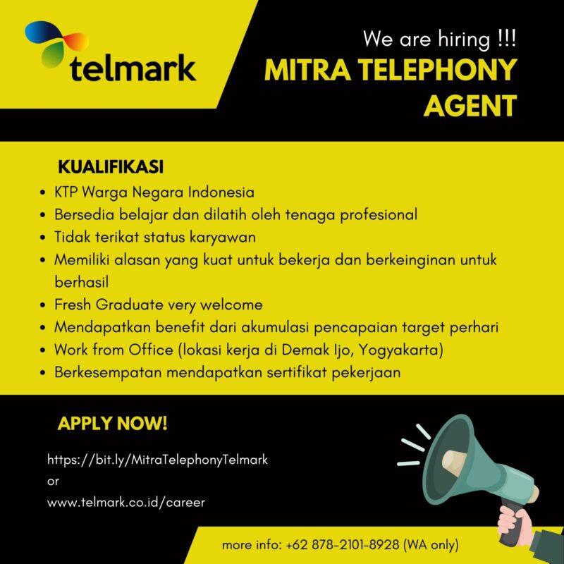 Lowongan Kerja Mitra Telephony Agent Call Collection Di Telmark Integrasi Indonesia