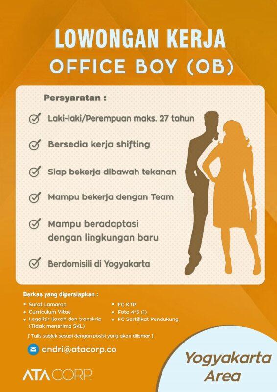 Lowongan Kerja Office Boy Di Ata Corp - LokerJogja.ID