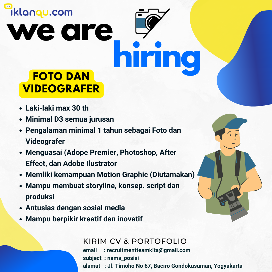 Lowongan Kerja Foto Videographer Di Cv Solarindo Jaya Lokerjogja Id