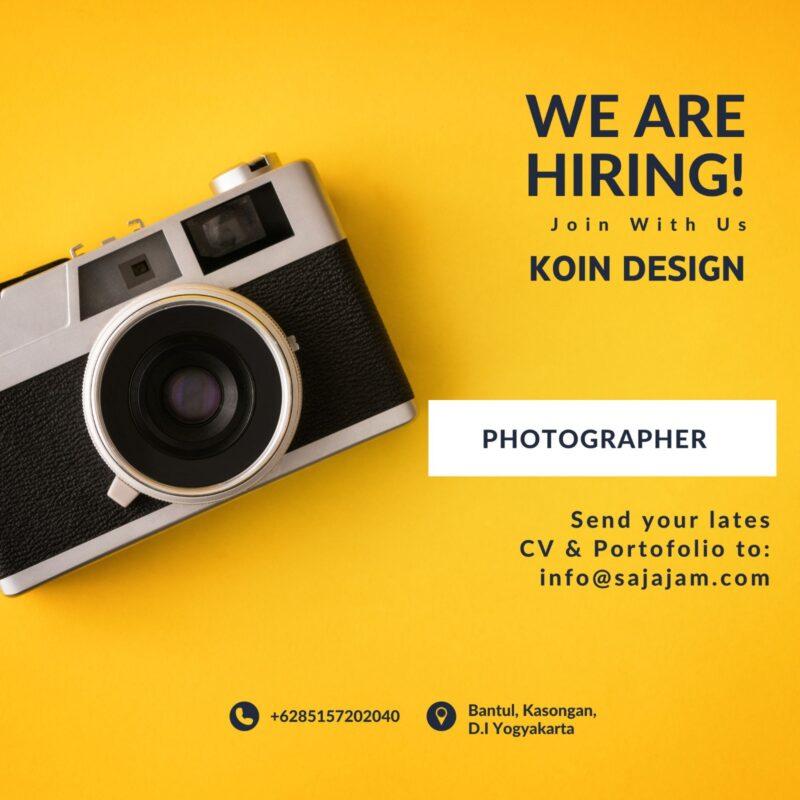 Lowongan Kerja Photographer Di Koin Design - Lokerjogja.id