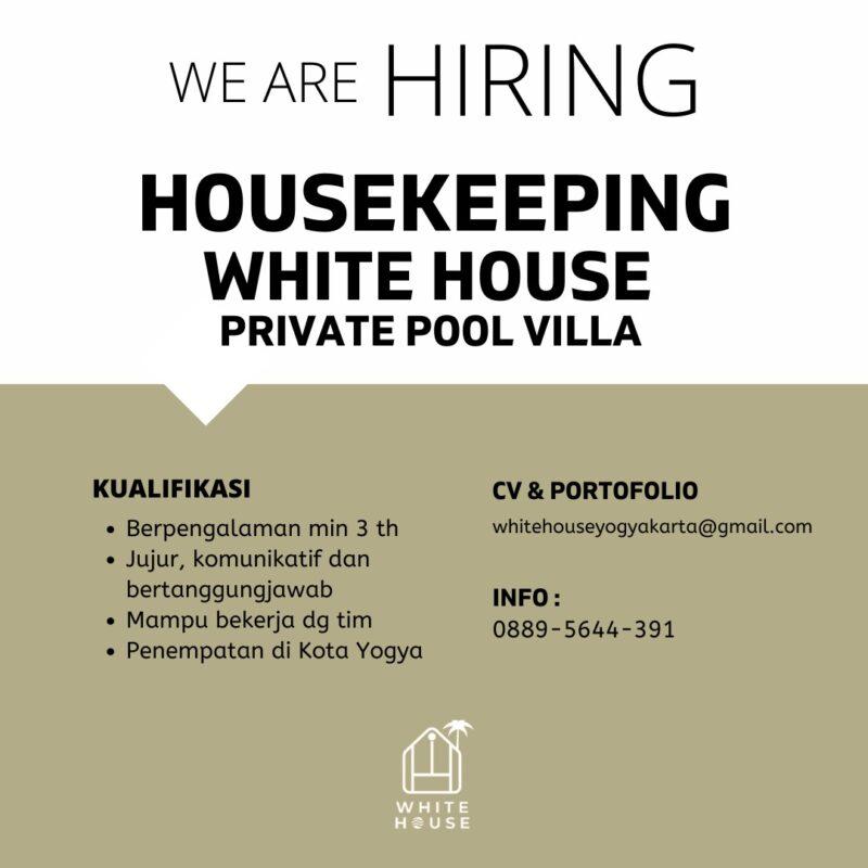 Lowongan Kerja Housekeeping Di Whitehouse Yogyakarta - LokerJogja.ID