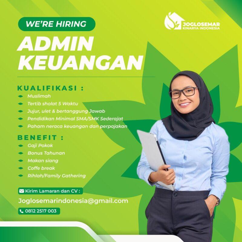 Lowongan Kerja Admin Keuangan Di Cv Joglosemar Kinarya Indonesia Lokerjogja Id