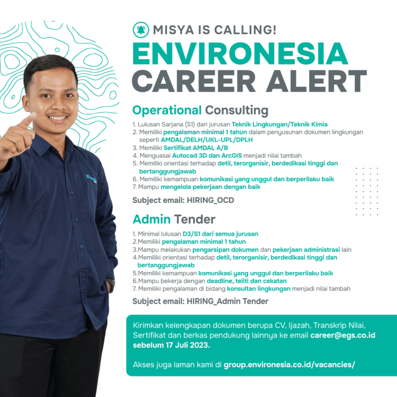 Lowongan Kerja Admin Tender - Operational Consulting Di PT. Environesia ...