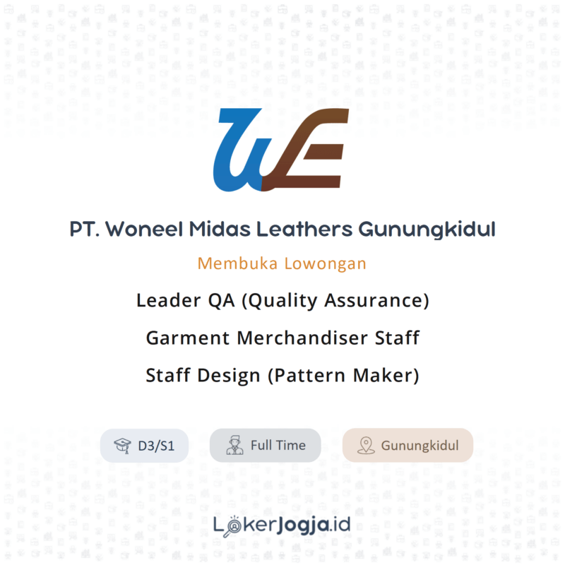 Lowongan Kerja Leader Qa Quality Assurance Garment Merchandiser Staff Staff Design