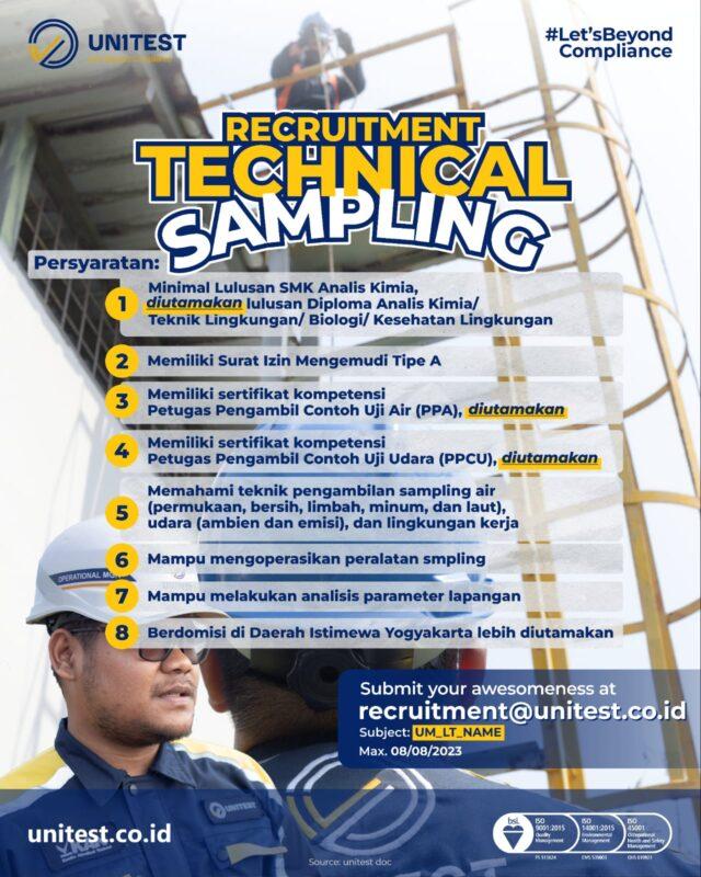 Lowongan Kerja Technical Sampling Di Unitest Lokerjogja Id