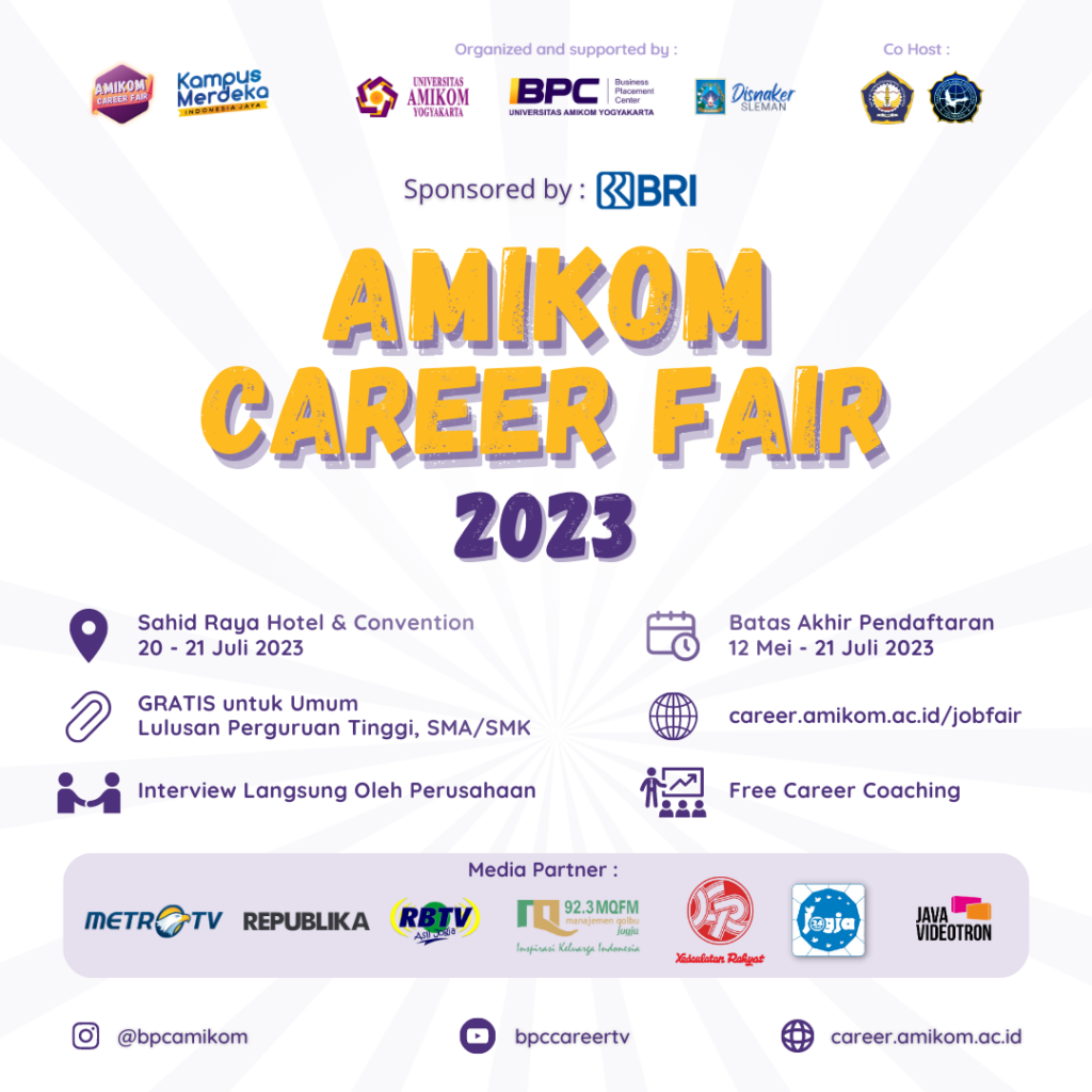 Lowongan Kerja Amikom Career Fair 2023 Di Universitas Amikom Yogyakarta 