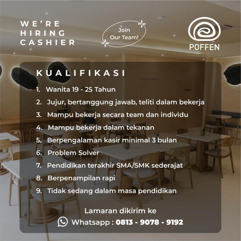 Lowongan Kerja Cashier Di Poffen Lokerjogja Id