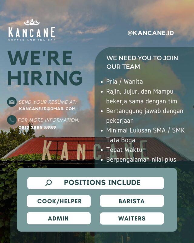 Lowongan Kerja Cook/Helper - Admin - Barista - Waiters Di Kancane ...