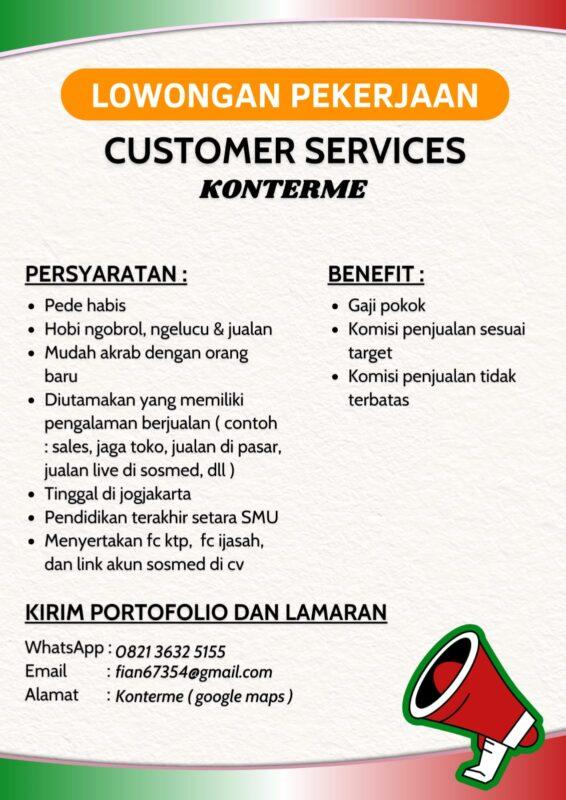 Lowongan Kerja Customer Service Di Konterme Lokerjogja Id