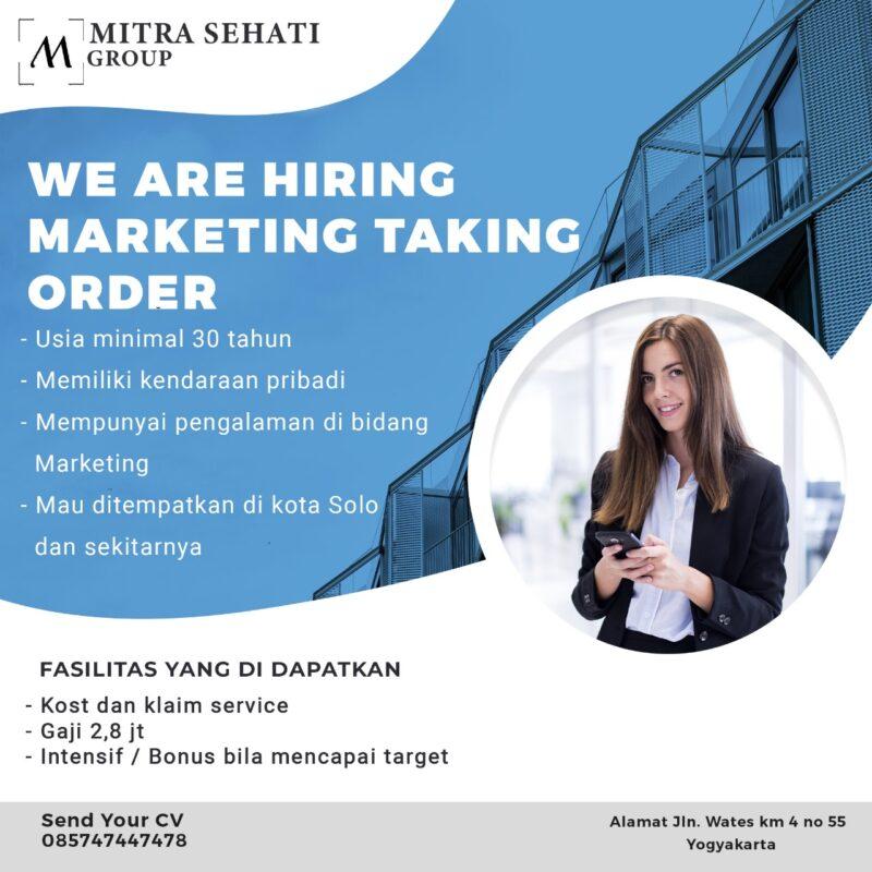 Lowongan Kerja Marketing Taking Order Di Mitra Sehati Group - LokerJogja.ID