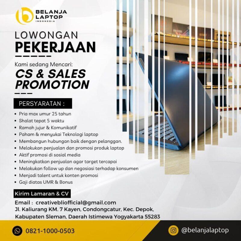 Lowongan Kerja Cs Sales Promotion Di Belanja Laptop Lokerjogja Id