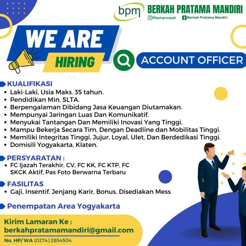 Lowongan Kerja Account Officer Di Ksp Berkah Pratama Mandiri