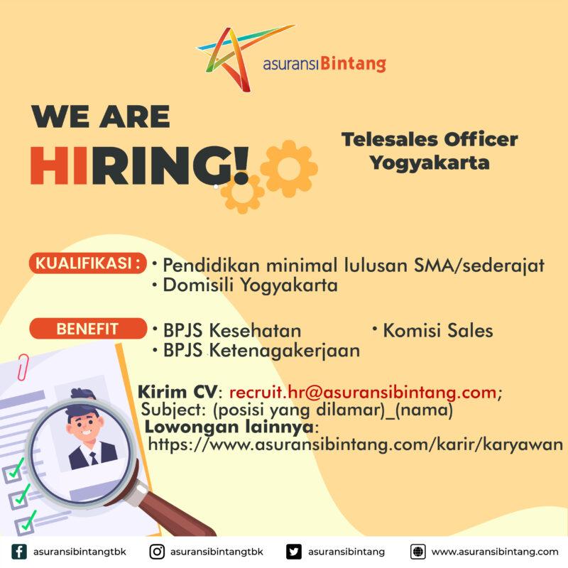 Lowongan Kerja Telesales Officer Di PT. Asuransi Bintang, Tbk ...