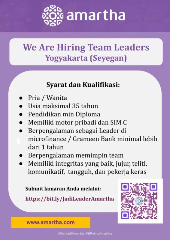 Lowongan Kerja Team Leaders Di Pt Amartha Mikro Fintek Lokerjogja Id