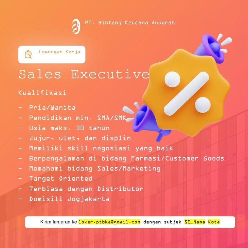 Lowongan Kerja Sales Executive Jogja Di Pt Bintang Kencana Anugrah Lokerjogja Id