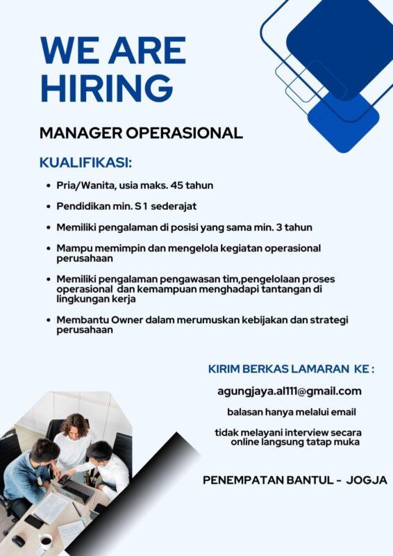 Lowongan Kerja Manager Operasional Ass Manager Spv Sales Sales Di Harapan Jaya Alumunium