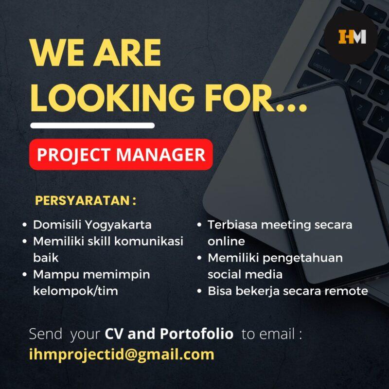 Lowongan Kerja Project Manager (WFH) Di IHM Indonesia - LokerJogja.ID