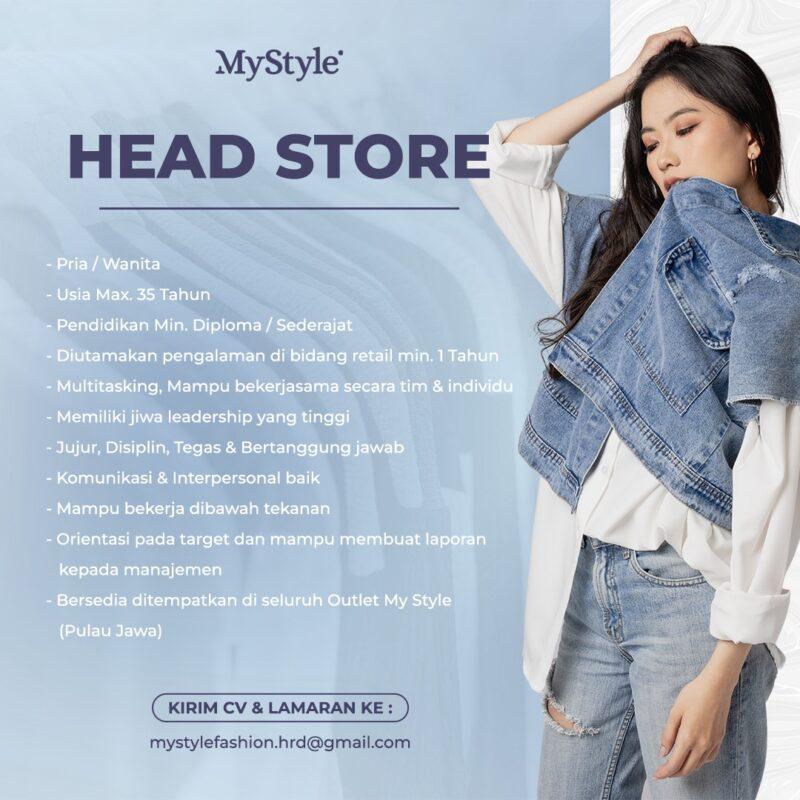 Lowongan Kerja Head Store Assistant Head Store Management Trainee Di My Style Lokerjogja Id