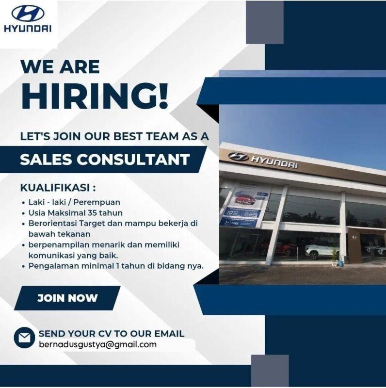 Lowongan Kerja Sales Consultant Di Hyundai Jogja - LokerJogja.ID