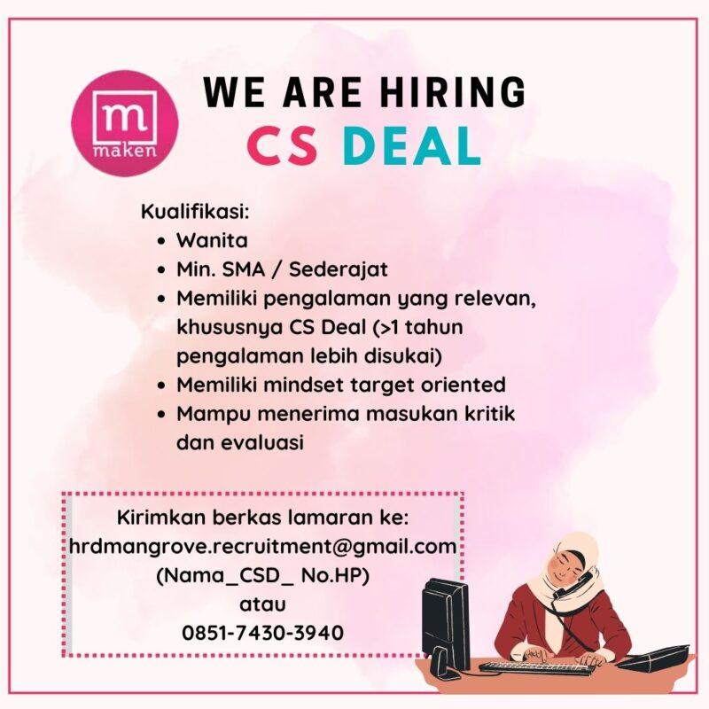 Lowongan Kerja Cs Deal Maker Content Creator Di Pt Makenliving Lokerjogja Id