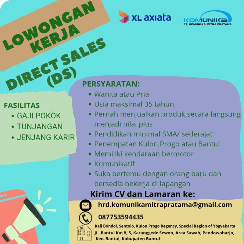 Lowongan Kerja Direct Sales (Tim Promo) Di PT. Komunika Mitra Pratama ...