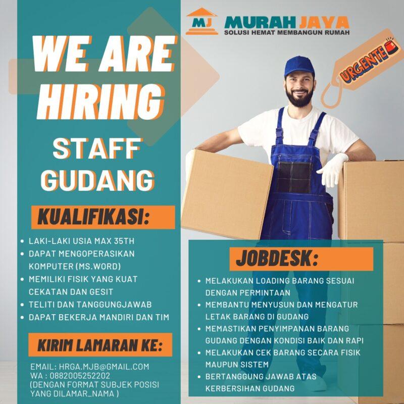 Lowongan Kerja Staff Gudang Di Pt Murah Jaya Bangunan Lokerjogja Id