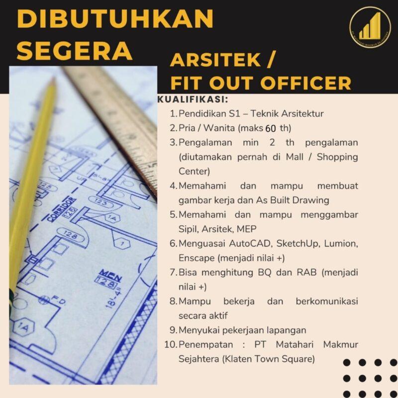 Lowongan Kerja Arsitek / Fit Out Officer di PT. Matahari Makmur ...