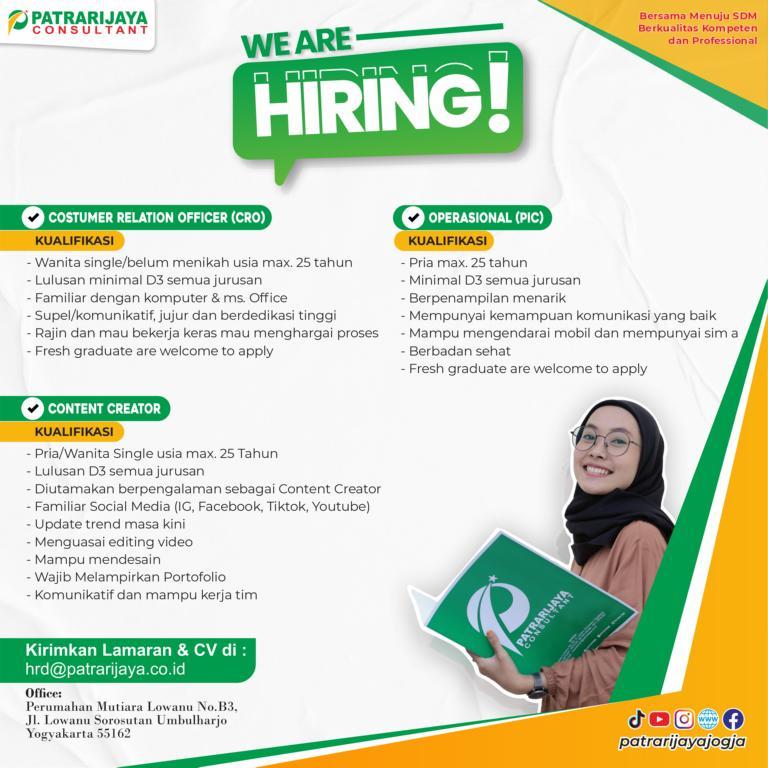 Lowongan Kerja Costumer Relation Officer (CRO) - Operasional (PIC) dan ...