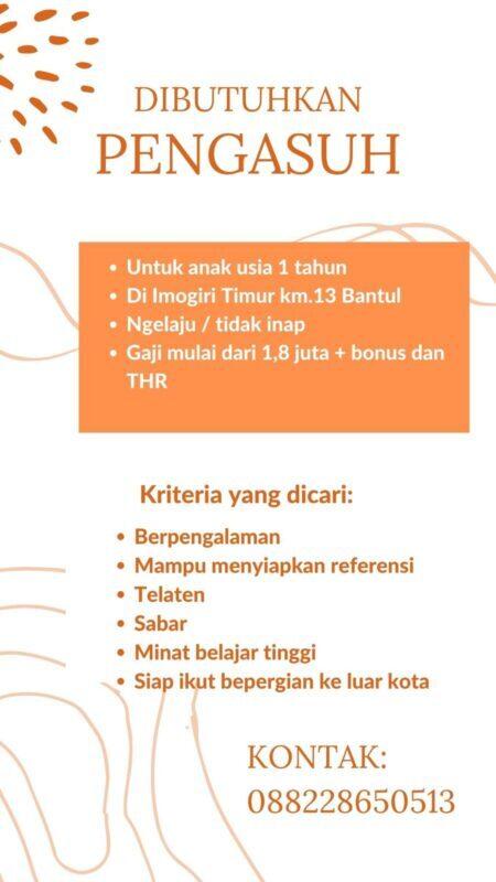 Lowongan Kerja Pengasuh Di Rumah Tangga - LokerJogja.ID