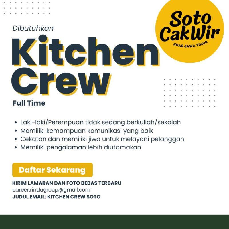 Lowongan Kerja Kitchen Crew Di Soto Cak Wir Lokerjogja Id