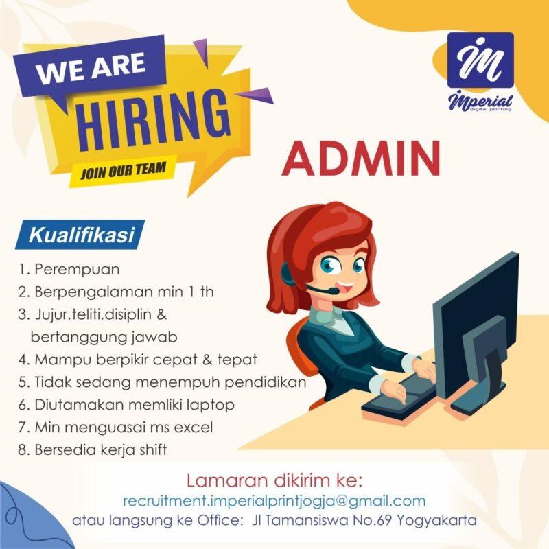 Lowongan Kerja Customer Service Finishing Admin SPV Produksi