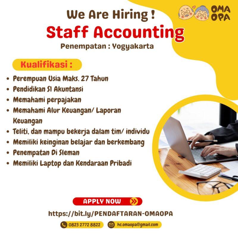 Lowongan Kerja Staff Accounting Staff Social Media Specialist Staff