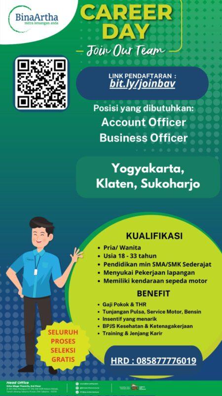 Lowongan Kerja Account Officer Business Officer Di Pt Bina Artha