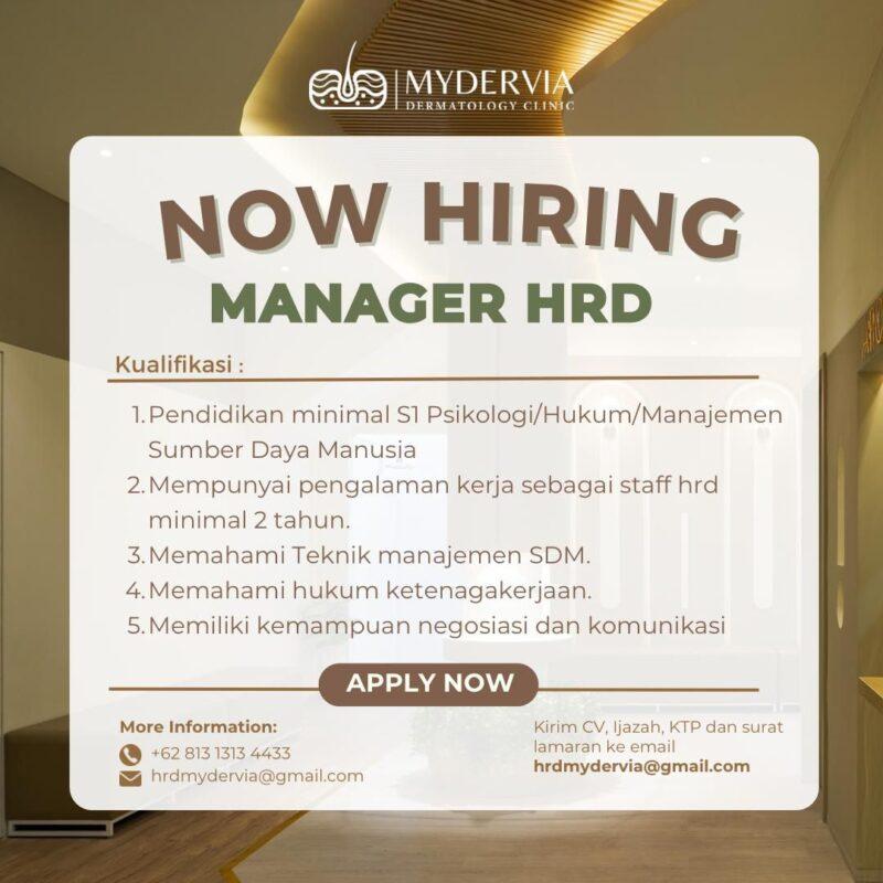 Lowongan Kerja Manager Hrd Di Mydervia Dermatology Clinic Lokerjogja Id